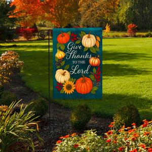 Briarwood Lane Give Thanks to the Lord Garden Flag alternate view