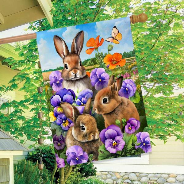Briarwood Lane Spring Bunny Garden Flag alternate view