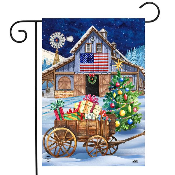 Briarwood Lane Holiday Barn Garden Flag