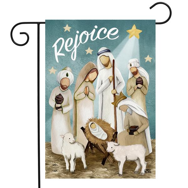 Briarwood Lane Rejoice Nativity Garden Flag