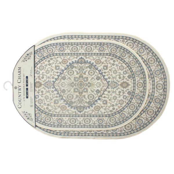 Crown Collection Medallion Oval Rug Set