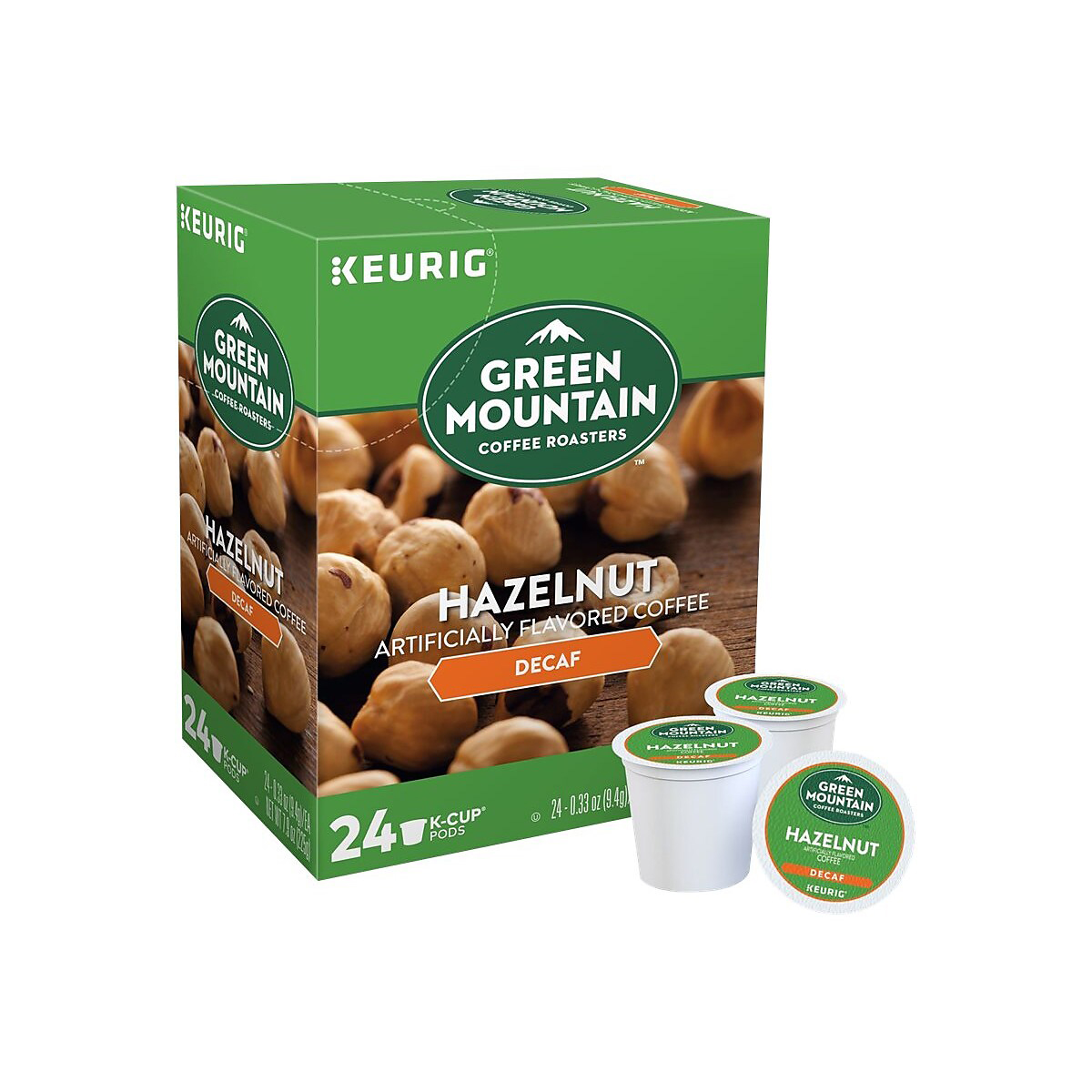 Keurig(R) Green Mountain Coffee(R) Decaf Hazelnut K-Cup(R) - 24 Count