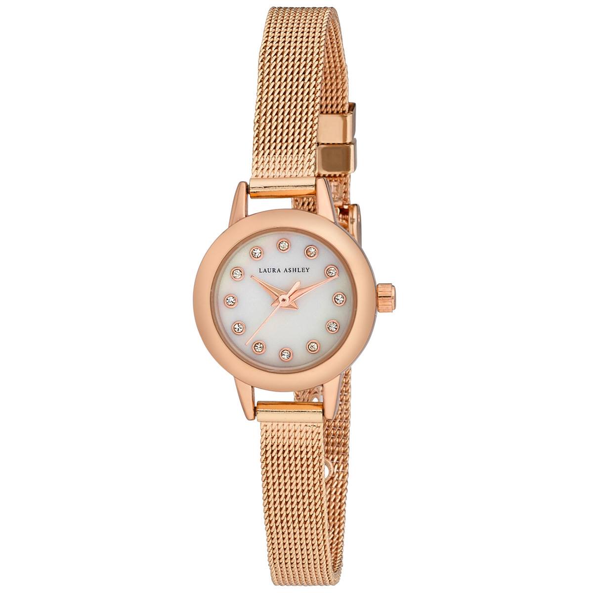 Womens Laura Ashley(R) Rose Gold/Mother Of Pearl Watch - LA2022RG