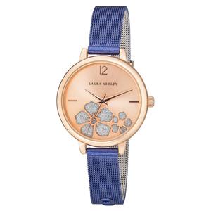 Womens Laura Ashley(R) Sunray Floral Stone Dial Watch - LA2028BL