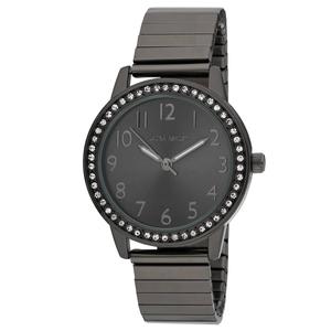 Womens Laura Ashley(R) Stone Bezel Stretch Watch - LA2053BK