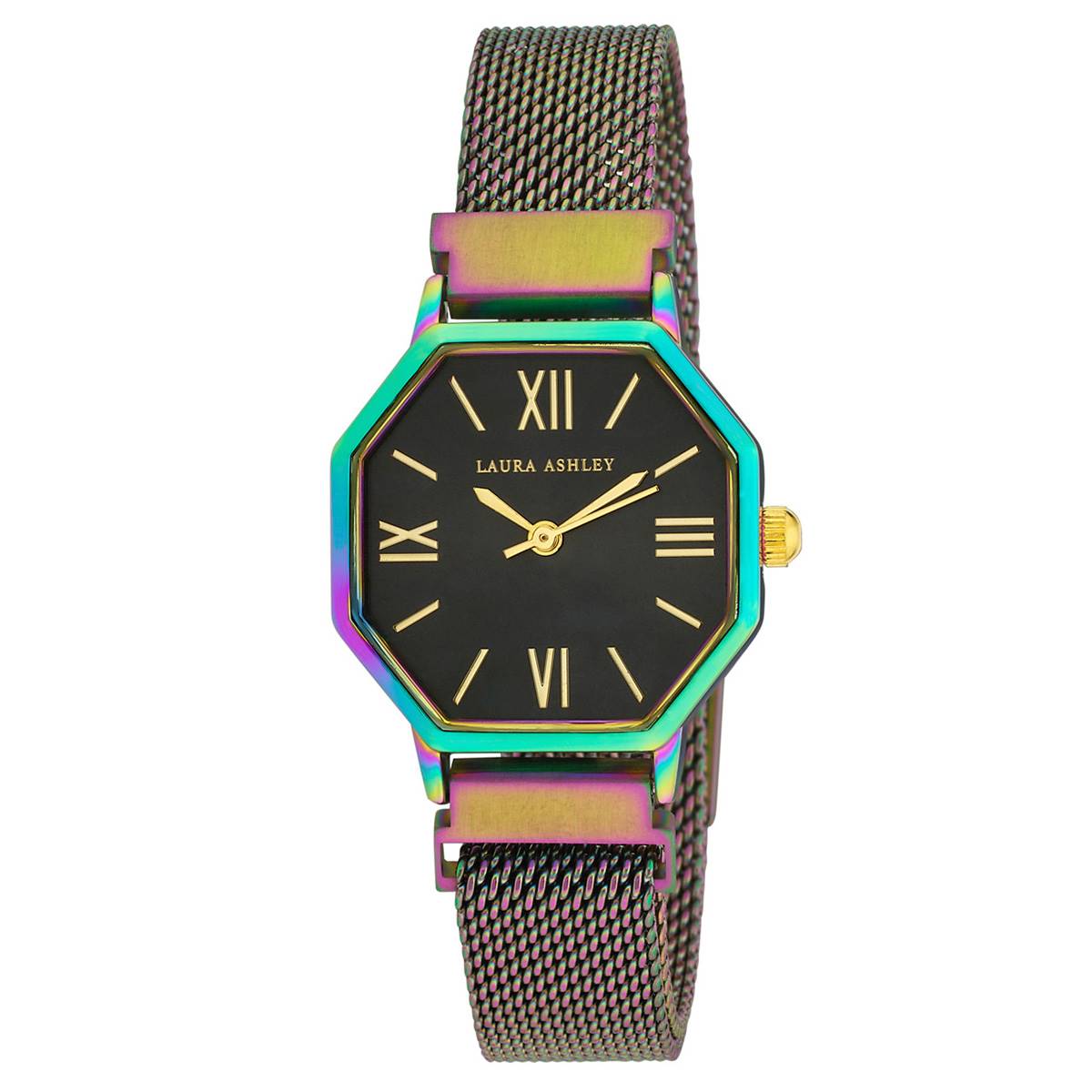 Laura Ashley(R) Hexagon Mesh Bracelet Watch - LA2055RB