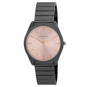 Womens Laura Ashley(R) Pink Dial Gilded Bracelet Watch - LA2069GN
