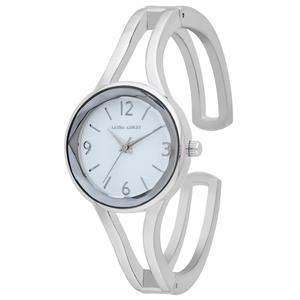 Womens Laura Ashley(R) Silver Bangle Watch - LA2074SS