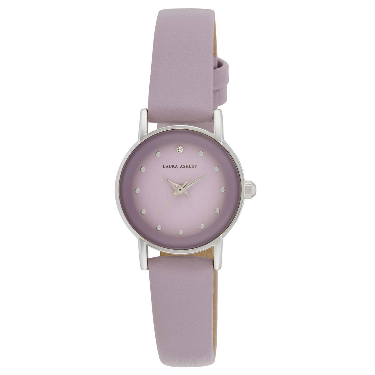 Womens Laura Ashley(R) 24mm Case Vegan Leather Watch - LA3002PU