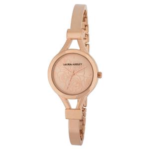 Womens Laura Ashley(R) Thin Bangle Floral Dial Watch - LA31019RG