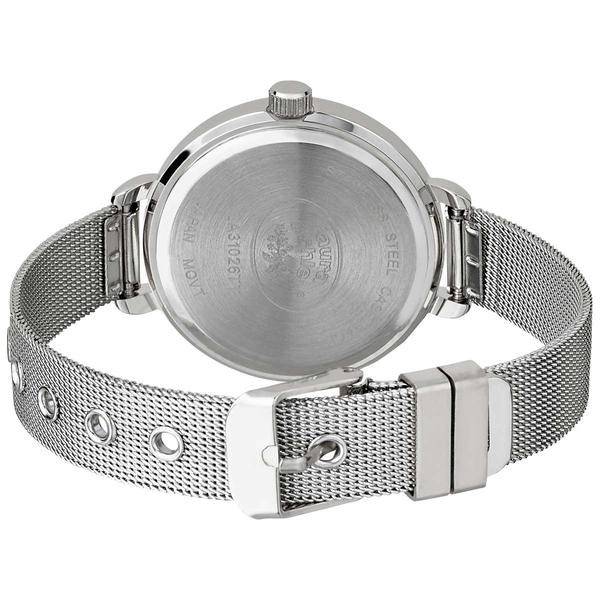 Womens Laura Ashley(R) Silver Mesh Strap Watch - LA31026SS alternate view
