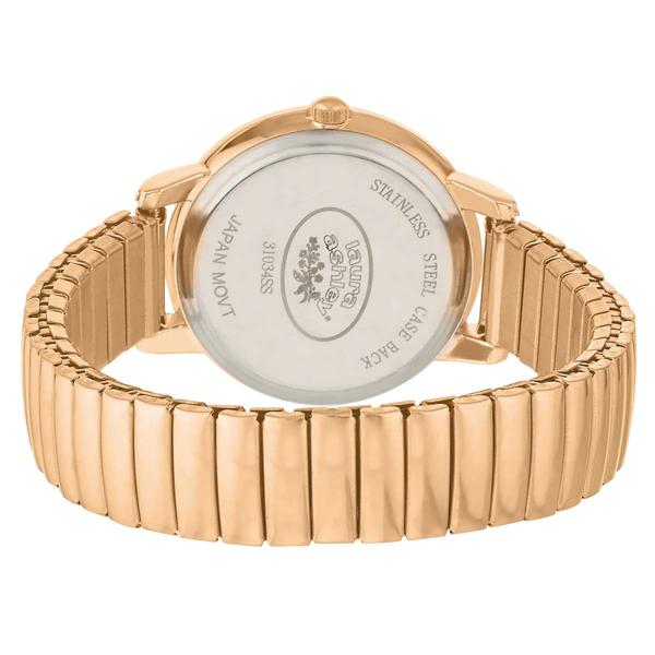 Womens Laura Ashley(R) Rose Gold Stretch Bracelet Watch - LA31034RG alternate view