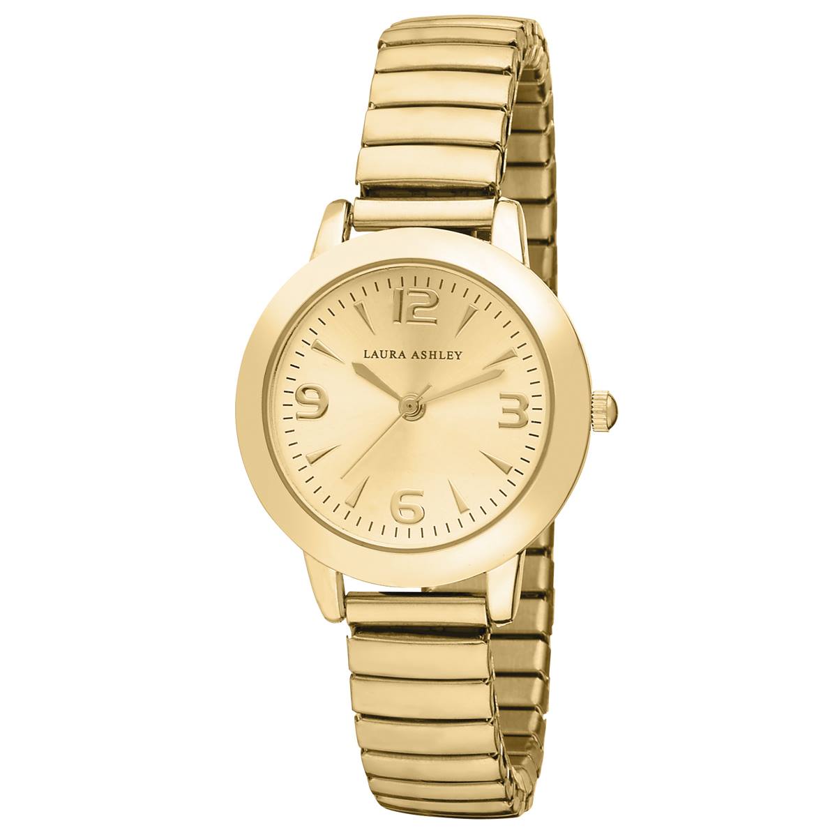 Womens Laura Ashley(R) Gold Stretch Bracelet Watch - LA31034YG