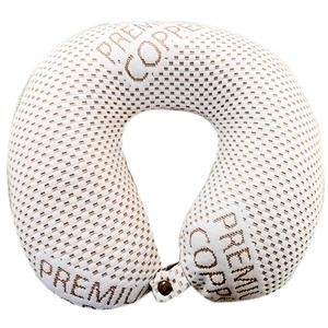 Rejuve Health Wellness Copper Memory Foam Travel Neck Pillow