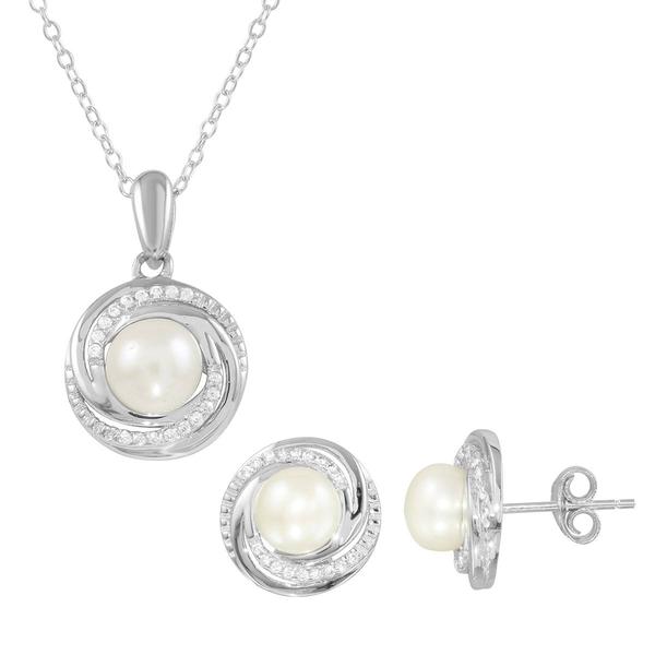 Gemstone Classics(tm) Sterling Silver Cultured Freshwater Pearl Set