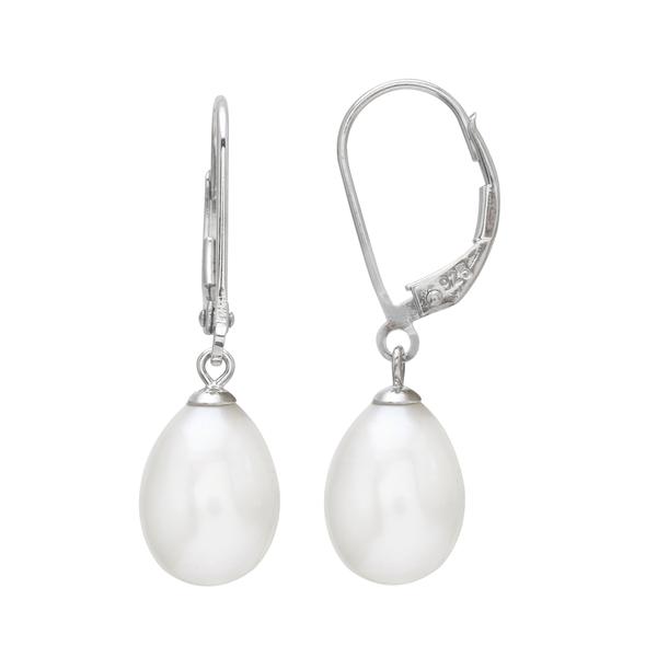 Gemstone Classics(tm) Sterling Silver Freshwater Pearl Drop Earrings