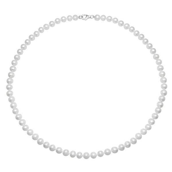 Gemstone Classics(tm) 18in. Sterling Silver & 6x7mm Pearls Necklace
