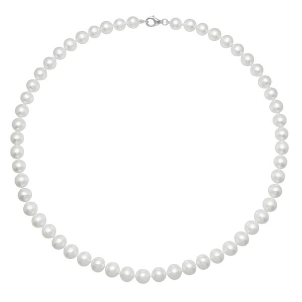 Gemstone Classics(tm) 18in. Sterling Silver & 7x8mm Pearls Necklace