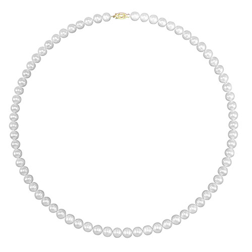 Gemstone Classics(tm) Freshwater Pearl 6mm 10kt. Gold Necklace