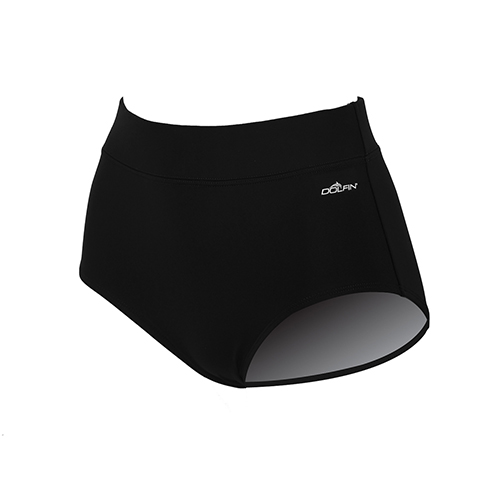 Womens Dolfin(R) Solid Conservative Brief Swim Bottoms - Black