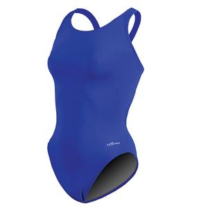 Womens Dolfin(R) Team Solid HP Back One Piece Swimsuit - Royal