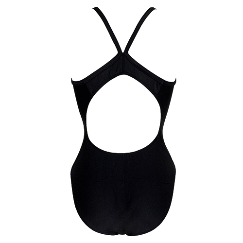 Womens Dolfin(R) Team Solid HP Back One Piece Swimsuit - Black