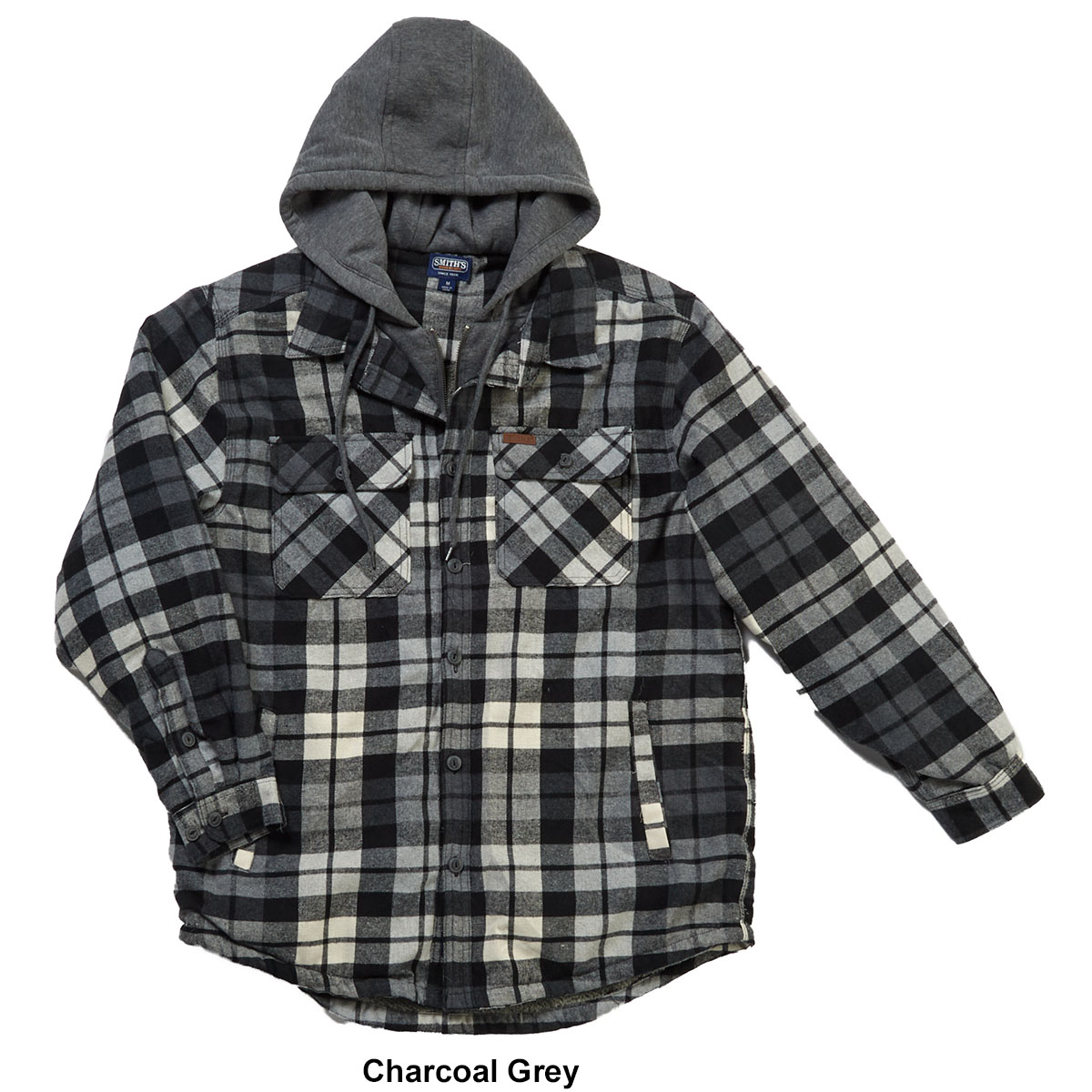 Mens Smith's Sherpa Lined Flannel Shirt Jacket