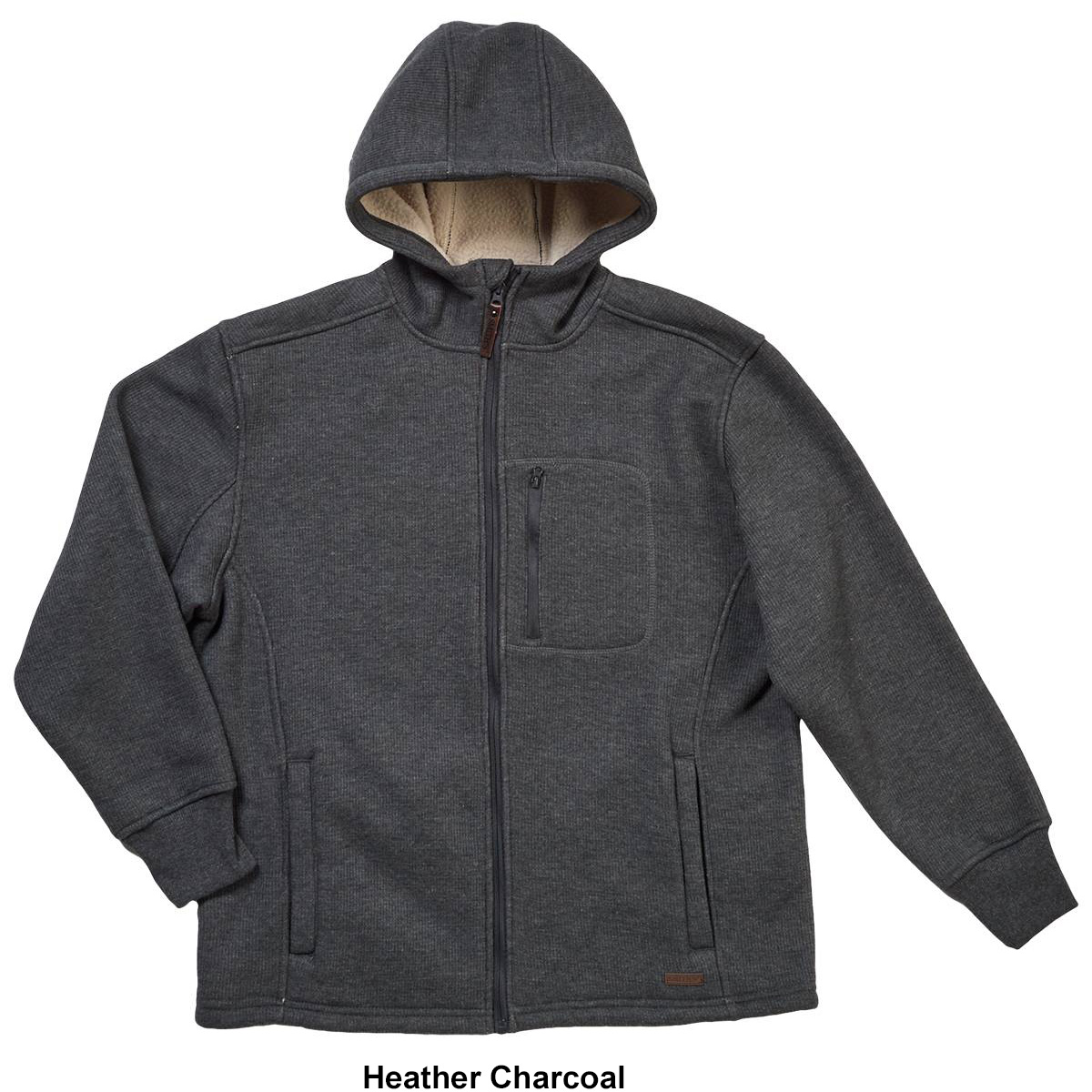 Mens Smith's Sherpa Lined Heather Thermal Hoodie