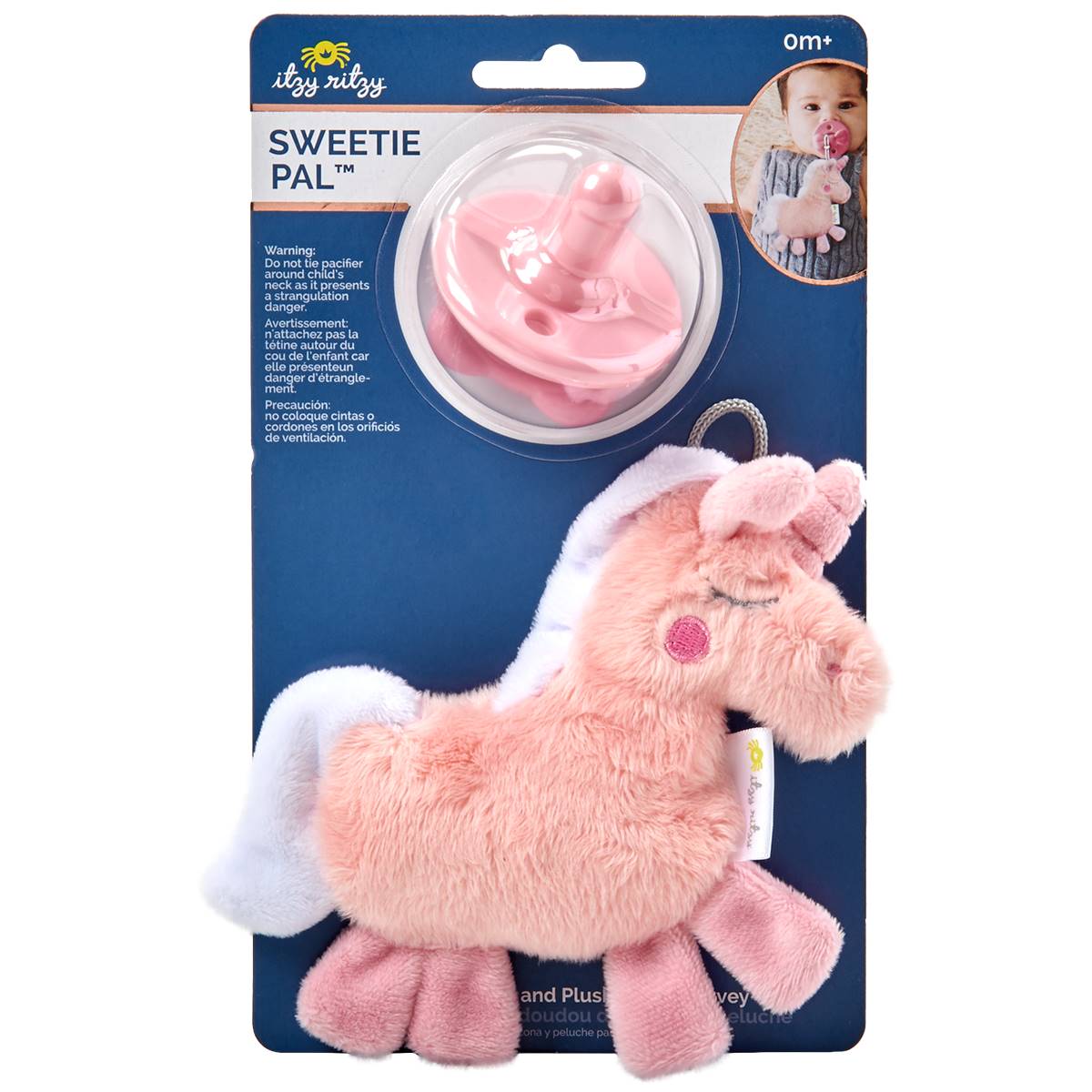 Baby Girl Itzy Ritzy Sweetie Pal(tm) Unicorn Plush Pacifier Set
