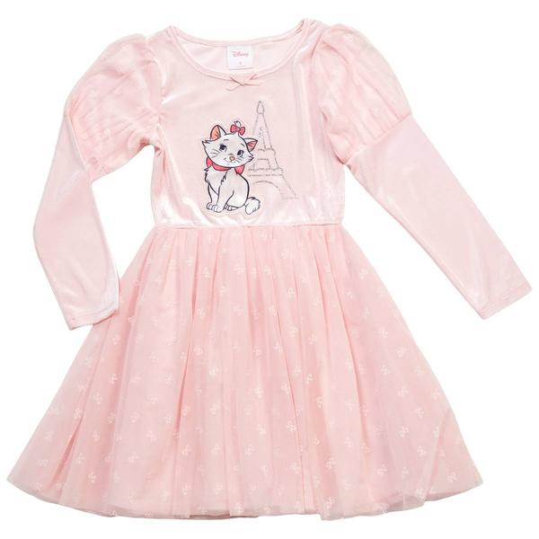 Girls (4-6x) Disney Marie Long Sleeve Velour Tutu Dress