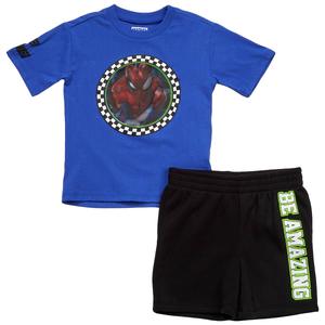 Boys (4-7) Marvel Spider-Man Lenticular Tee & Shorts Set - Navy