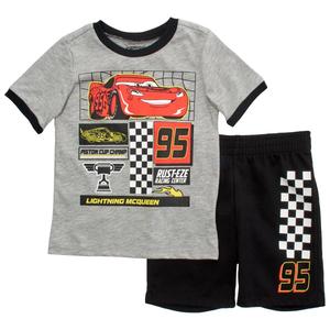 Boys (4-7) Disney Pixar(tm) Cars(tm) 2pc. Tee & Shorts Set - Grey