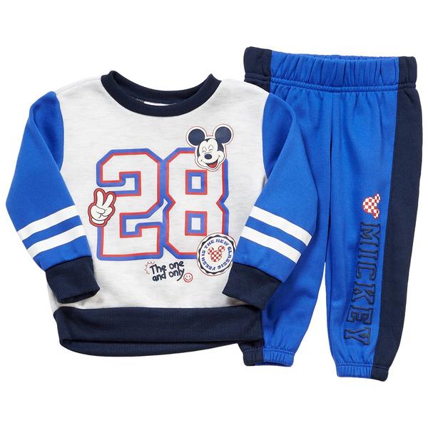Baby Boy (12-24M) Disney Mickey 28 Crewneck & Joggers Set