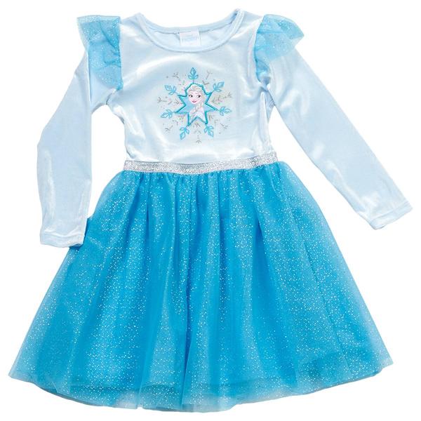 Toddler Girl Disney Frozen Elsa Velour Ballerina Tutu Dress alternate view