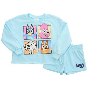 Toddlers Bluey & Friends Crewneck & Shorts Set