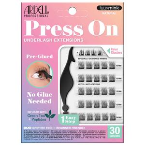 Ardell(R) Press On Underlash Fauxmink Natural Clear Band Eyelashes