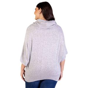 Plus Size 24/7 Comfort Apparel Cowl Neck Sweater alternate view