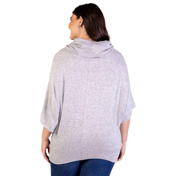 Plus Size 24/7 Comfort Apparel Cowl Neck Sweater alternate view