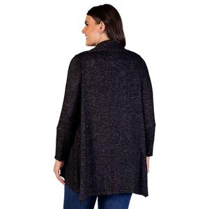 Plus Size 24/7 Comfort Apparel Long Sleeve Cozy Cardigan alternate view