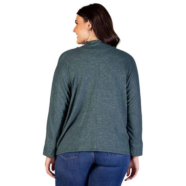 Plus Size 24/7 Comfort Apparel Single Button Front Cardigan alternate view