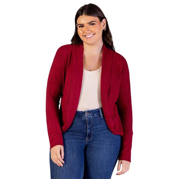 Plus Size 24/7 Comfort Apparel Open Front Bolero Shrug