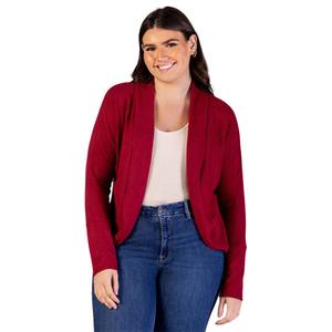 Plus Size 24/7 Comfort Apparel Open Front Bolero Shrug