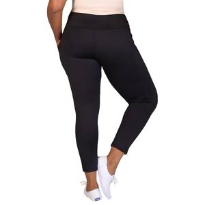 Plus Size 24/7 Comfort Apparel Side Pocket Yoga Leggings alternate view
