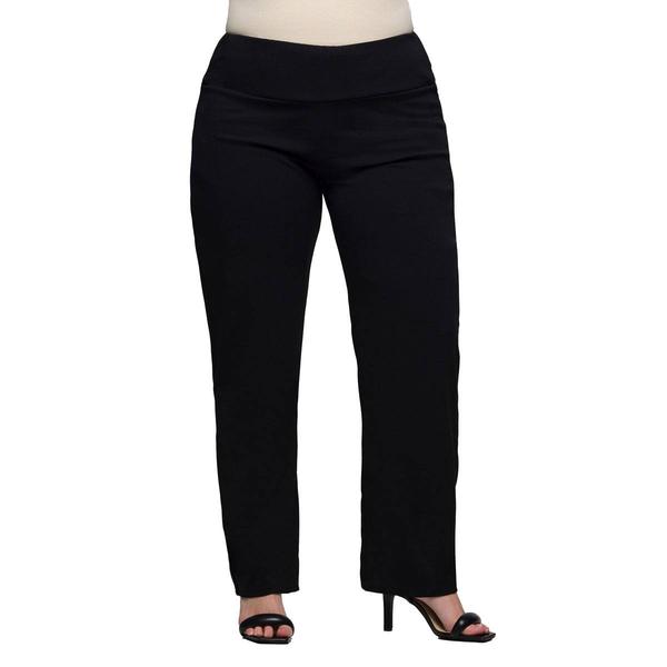 Plus Size 24/7 Comfort Apparel Stretch High Waist Dress Pants alternate view