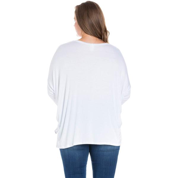 Plus Size 24/7 Comfort Apparel Dolman Long Sleeve Top alternate view