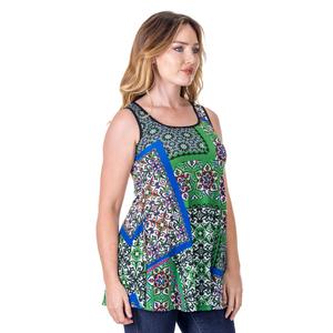 Womens 24/7 Comfort Apparel Geometric Scoop Neck Tank Top alternate view