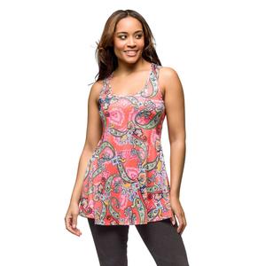 Womens 24/7 Comfort Apparel Casual Pink Paisley Tank Top alternate view