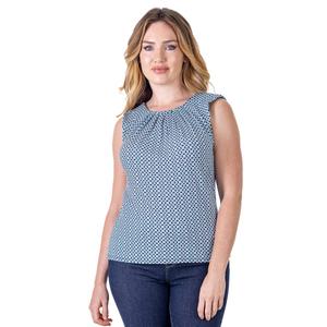 Womens 24/7 Comfort Apparel Medallion Sleeveless Blouse