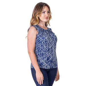 Womens 24/7 Comfort Apparel Abstract Sleeveless Blouse alternate view