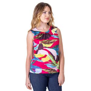 Womens 24/7 Comfort Apparel Floral Sleeveless Blouse alternate view